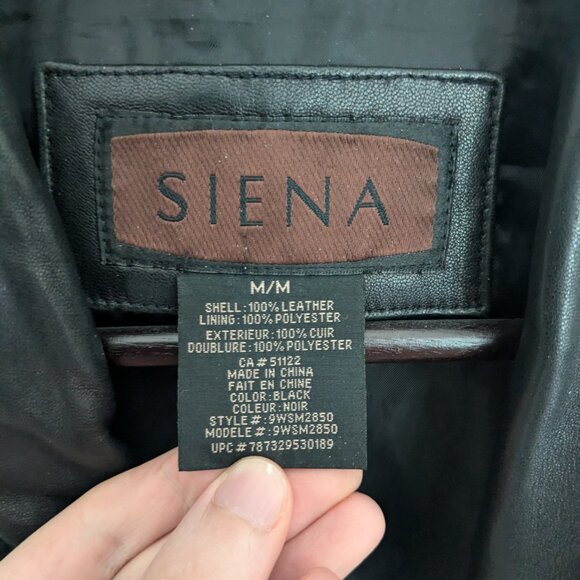 Siena Studios Leather Bomber Jacket - Picture 2 of 3